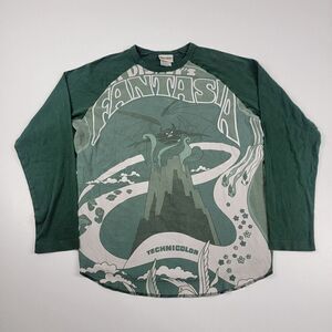 Vintage CHERNABOG Disneyland Disney's Fantasia Technicolor Baseball Shirt XL Y2K
